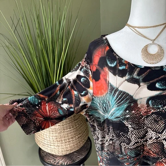 Attitudes by Renee Vibrant Patterned Maxi Dress - Picture 5 of 8